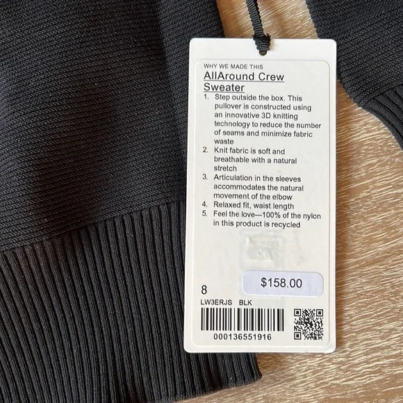 Lululemon AllAround Crewneck Sweater Black - Picture 7 of 8
